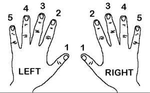 Finger Numbers for playing the piano